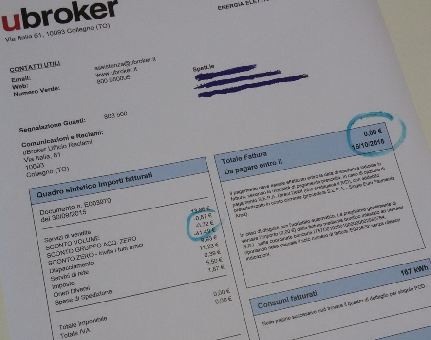 non pagare bollette, ubroker